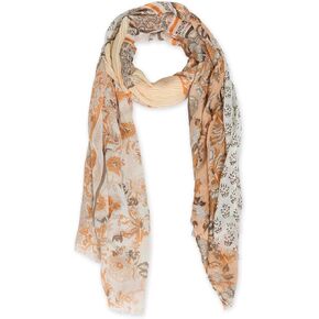 Insect Shield Boho Floral Scarf in Orange in Saudi Arabia