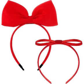 2Pcs Big Red Bow Headband Women Girls Cute Princess Hair Accessories for Halloween Costume Christmas Party in Saudi Arabia