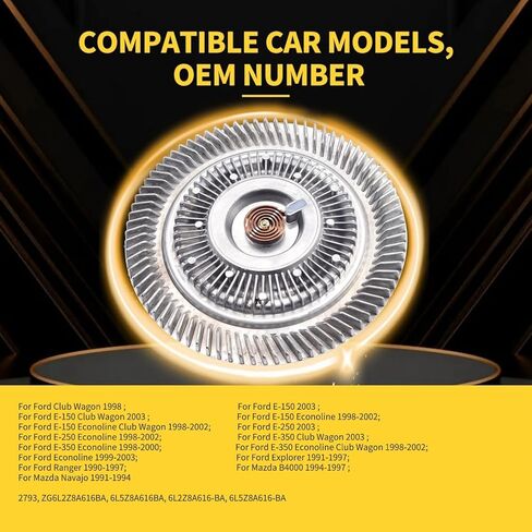 Engine Cooling Fan Clutch Compatible With Ford E-150 / E-250 / E-350 Econoline/Club Wagon/Econoline Club Wagon/Explorer/Ranger, Mazda B4000 / Navajo in Saudi Arabia