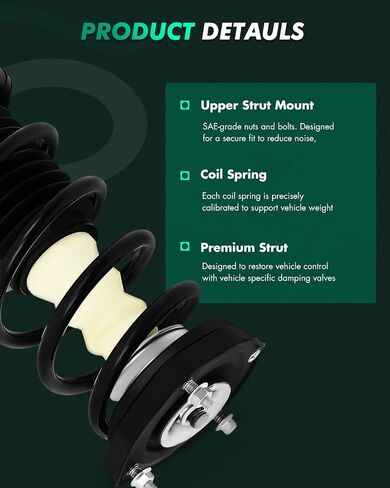 SCITOO Rear Complete Struts Assembly Coil Springs Shock Struts171953 171954 Fit for 1998-2002 for Chevrolet Prizm,1993-1997 for Toyota Corolla 1993-1997 for Geo Prizm in Saudi Arabia
