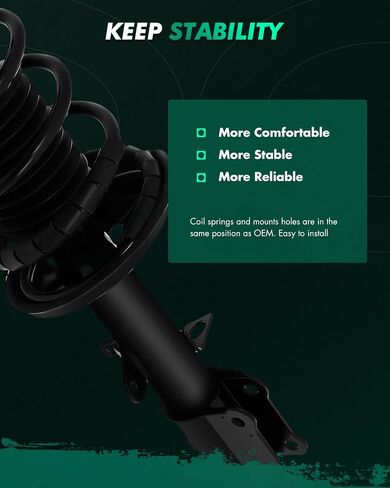 SCITOO Rear Complete Struts Assembly Coil Springs Shock Struts171953 171954 Fit for 1998-2002 for Chevrolet Prizm,1993-1997 for Toyota Corolla 1993-1997 for Geo Prizm in Saudi Arabia