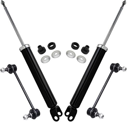 Detroit Axle - Rear Shock Absorbers Sway Bars for 2007-2010 Hyundai Elantra 2008 2009, 2 Shock Absorbers Assembly, 2 Sway Bar Links Replacement in Saudi Arabia