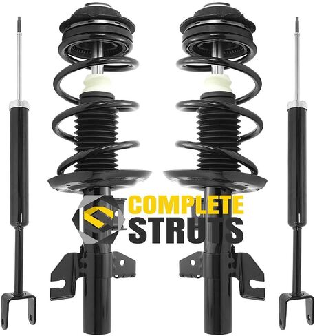 COMPLETESTRUTS - Front Complete Strut Assemblies with Coil Springs and Rear Shock Absorbers Replacement for 2013-2016 Dodge Dart - Set of 4 in Saudi Arabia