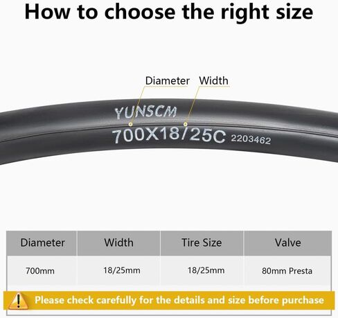 6-Pcs 700C Heavy Duty Bike Tubes 700x18C 700x20C 700x23C 700x25C 700x28C 700x30C 700x32C Bicycle Tubes FV60mm Presta Valve Plus 2 Rim Strips and Tire Levers Compatible with 700x18C/32C Bike Tire Tubes in Saudi Arabia