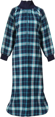 Metropolitan Womens Long Sleeve Flannel Nightgown Zippered Housecoats for Women in Saudi Arabia
