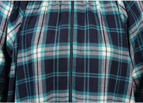 Metropolitan Womens Long Sleeve Flannel Nightgown Zippered Housecoats for Women in Saudi Arabia