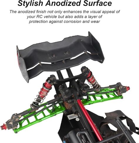 HobbyPark Anodized Aluminum Lower Arms for Arrma Kraton, Notorious, Talion, Outcast 6S Blx – High-Performance Front & Rear Upgrade Set (4-Pack) (Green) in Saudi Arabia