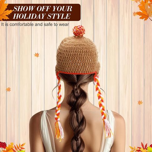 15 Pcs Thanksgiving Turkey Costume 3 Plush Turkey Hat 6 Turkey Glasses with 6 Hairpin, One Size Roasted Turkey Hat Funny Silly Hat for Thanksgiving Party Supplies in Kuwait