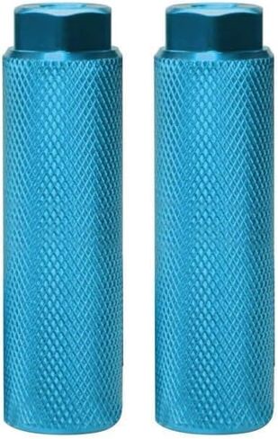 2 Pcs Blue Bike Pegs, Aluminum Anti-Skid BMX Bicycle Foot Pegs for Mountain Bike Cycling, Stunt Pegs Fit 3/8 inch Axles, Bike Pegs Accessories﻿ in Saudi Arabia