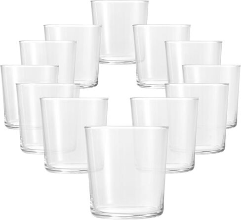 Bormioli Rocco Essential Decor Glassware – Set Of 12 Mini 7.5 Ounce Drinking Glasses For Water, Beverages ,Cocktails & Candle Holders – 7.5oz Clear Tempered Glass Tumblers in Kuwait