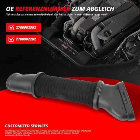 2780902382,2780902282 Intake pipe L/R suitable for Mercedes-Benz SL63 AMG SL550 R231 2013-2020 Replacement# 2780902382,2780902282 in Saudi Arabia