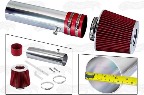 Rtunes Racing Short Ram Air Intake Airflow Inductions Kit + Filter Combo For 94-96 Roadmaster / 94-96 Fleetwood / 94-96 Chevy Impala SS/Caprice 4.3L 5.7L V8 (Red) in Kuwait