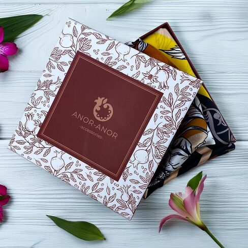 100% Silk Square Scarf 35" Zuhra Floral Gradient Lightweight Headscarf with Gift Packaging in Saudi Arabia