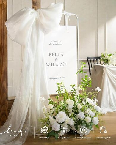 Ling's Moment 17.5" Tall Standing Artificial Flowers Arrangements 4pcs Fall Wedding Aisle Runner Chair Decorations Sunset Terracotta Centerpieces Ceremony Reception Rose Floral Party Outdoor in Kuwait