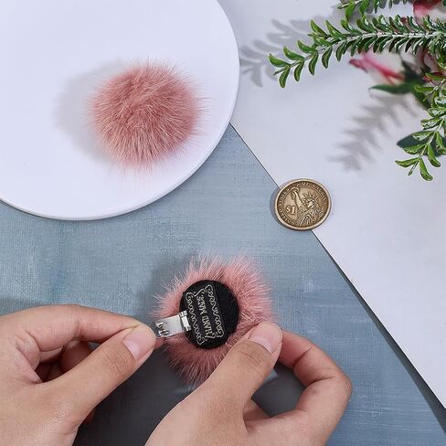 PH PandaHall 2pcs Mink Fur Pom Shoe Clips 1.8inch Detachable Shoe Clips Decoration Shoe Buckle Plush Shoe Charms High Heels Shoe Clip for Lady Boots Hat Flats Clothing Handbag in Saudi Arabia