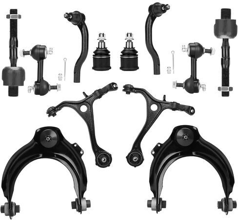 Front Suspension Kit Upper Lower Control Arms Ball Joints Fit for Honda Accord 2003 2004 2005 2006 2007, Fit for Acura TSX 2004 2005 2006 2007 2008-12 pcs Ball Joints Sway Bars Tie Rods. in Kuwait