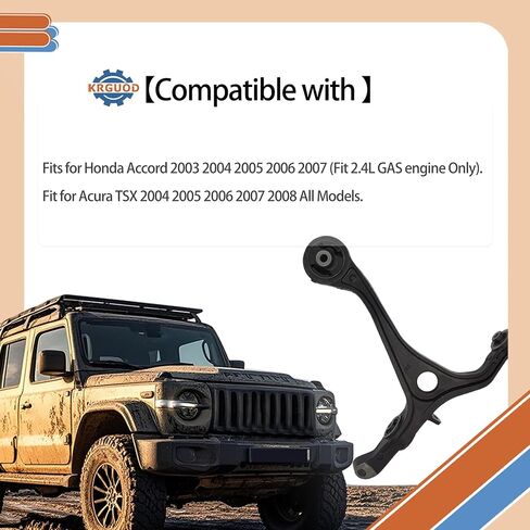 Front Suspension Kit Upper Lower Control Arms Ball Joints Fit for Honda Accord 2003 2004 2005 2006 2007, Fit for Acura TSX 2004 2005 2006 2007 2008-12 pcs Ball Joints Sway Bars Tie Rods. in Kuwait