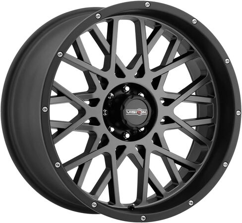 Vision Rocker 24x12 Gray Black Wheel / Rim 5x5.5 with a -51mm Offset and a 108 Hub Bore. Partnumber 412-24285ABL-51 in Saudi Arabia