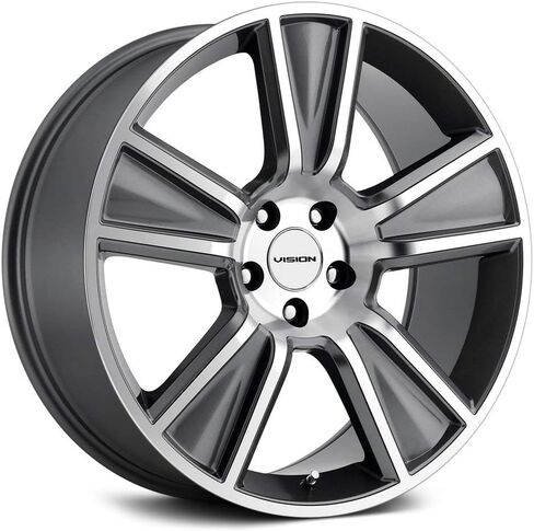Vision STUNNER Custom Wheel - 20x11, 40 Offset, 5x120.65 Bolt Pattern, 67.1mm Hub - Anthracite with Machined Face Rim in Saudi Arabia