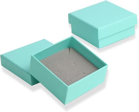 12pcs Small pink Cardboard Gift Jewelry Boxes for Necklace, Earring, Ring, Pendant, Bracelet, Anklet, Jewelry Holder，Bulk Gift Box jewelry display (Blue-Green) in Saudi Arabia