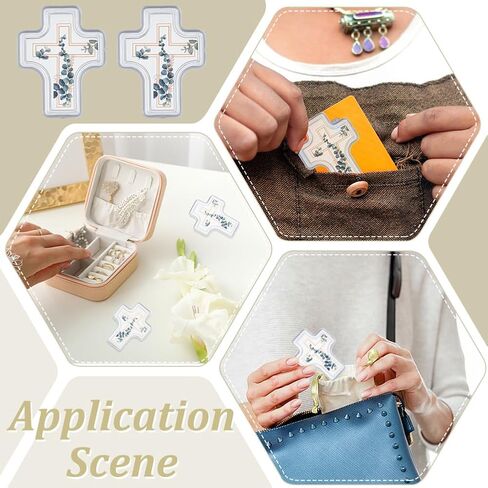 FREEBLOSS 60PCS First Holy Communion Cross Shape Box First Communion Gifts Cross Rosary Case with Stickers Decorative Keepsake Jewelry Holder for Ring Holder, 2.68x2x1in in Saudi Arabia