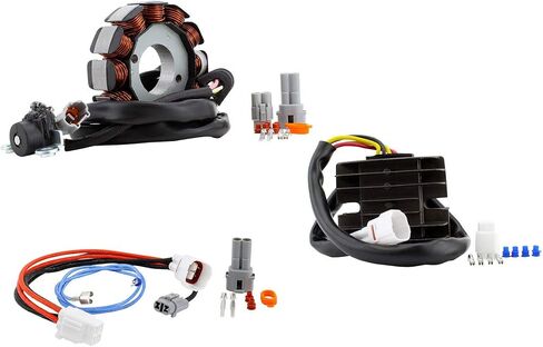 مجموعة RMSTATOR للجزء الثابت عالي الإخراج 140 واط + استبدال منظم الجهد الكهربي لـ Yamaha YFZ 450 2004-2009 | 5TG-81410-01-00 / 5TG-81410-00-00 / 5TG-81410-02-00 / 5TG-81410-10-00 in Saudi Arabia