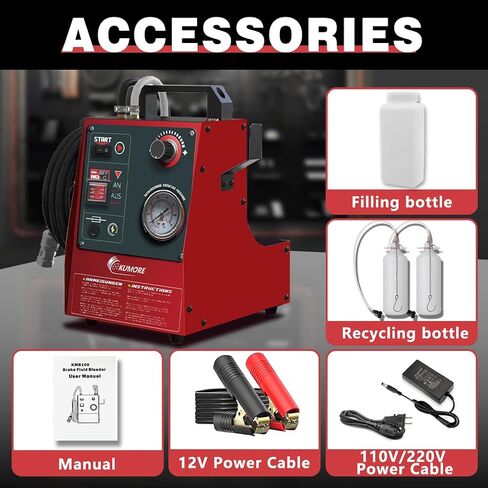 Automotive Electric Brake Fluid Bleeder 12V/110V Pulse Pressure Automatic Brake Bleeder Machine One Man in Saudi Arabia