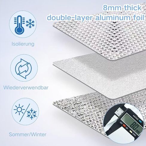 Aluminum Foil Insulation Window Film For Bedroom, Portable Blackout Window Cover Foil, No Drilling Window Foil, Total Blackout Privacy Film For Sun Room/Bathroom(26x56") in Saudi Arabia