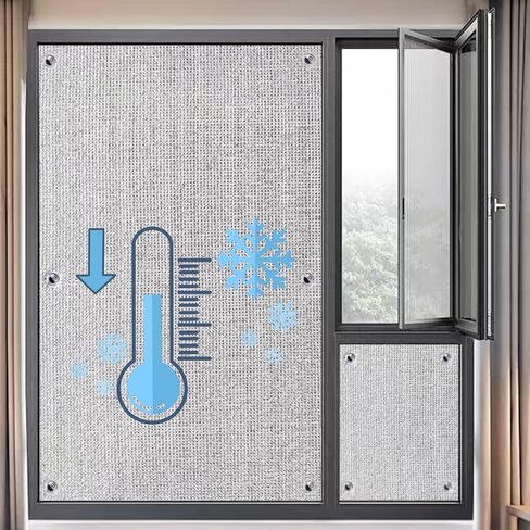 Aluminum Foil Insulation Window Film For Bedroom, Portable Blackout Window Cover Foil, No Drilling Window Foil, Total Blackout Privacy Film For Sun Room/Bathroom(26x56") in Saudi Arabia