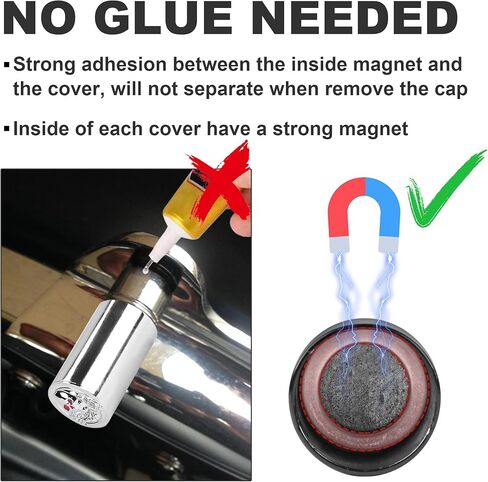 4 Point Docking Hardware Cover for Harley Touring Electra Glide Road King Road Glide Street Glide 2009-2025 | Detachable Docking Magnet Caps (Black) in Kuwait