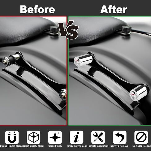 4 Point Docking Hardware Cover for Harley Touring Electra Glide Road King Road Glide Street Glide 2009-2025 | Detachable Docking Magnet Caps (Black) in Kuwait