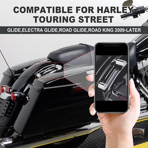 4 Point Docking Hardware Cover for Harley Touring Electra Glide Road King Road Glide Street Glide 2009-2025 | Detachable Docking Magnet Caps (Black) in Kuwait