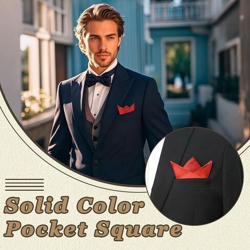 مربعات الجيب للرجال، منديل بلون موحد يناسب مناديل الرجال لسترة سهرة عشاء اجتماع العمل in Kuwait