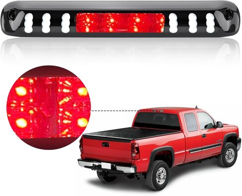 ضوء الفرامل الثالث الثالث، مصباح إيقاف LED عالي التثبيت لسيارة Chevy Silverado/GMC Sierra 1500 2500 3500HD 2007-2013، مصباح ضوء إيقاف البضائع الخلفي في المنتصف، 25890530 923-247 in Kuwait