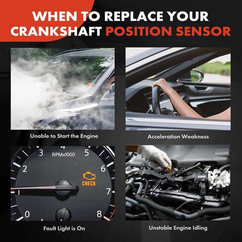 A-Premium Engine Crankshaft Position Sensor Compatible with Chevrolet Aveo & Pontiac G3 Wave Wave5 & Suzuki Verona 2004-2006 1.6L 2.5L, Replace# 96253542 in Saudi Arabia