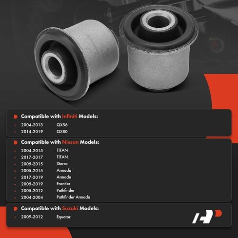 A-Premium 2 x Front Upper Control Arm Bushing Kit, Compatible with Nissan Frontier 2005-2019, Pathfinder 2005-2012, TITAN, Armada, Xterra, Pathfinder Armada & Infiniti QX80, QX56 & Suzuki Equator in Saudi Arabia