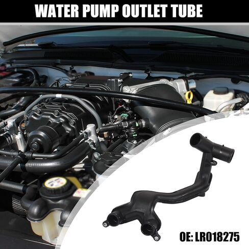 أنبوب مخرج مضخة المياه X AUTOHAUX LR018275 لسيارة Land Rover LR4 لسيارة Land Rover لسيارة Range Rover Sport 2010-2013 بلاستيك أسود in Saudi Arabia