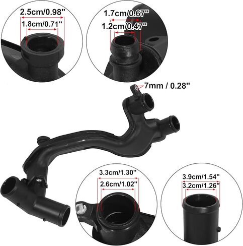 أنبوب مخرج مضخة المياه X AUTOHAUX LR018275 لسيارة Land Rover LR4 لسيارة Land Rover لسيارة Range Rover Sport 2010-2013 بلاستيك أسود in Saudi Arabia