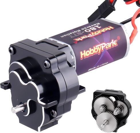 HobbyPark تروس معدنية منخفضة للغاية بنسبة 40.3:1 نسبة 180 مجموعة علبة تروس نقل الحركة المصقولة مع ترس لأجزاء ترقية 1/18 TRX4M (87T) in Saudi Arabia
