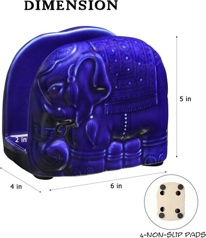 Ceramic Napkin Holders for Paper Napkins Kitchen Table (Blue No.1) in Saudi Arabia