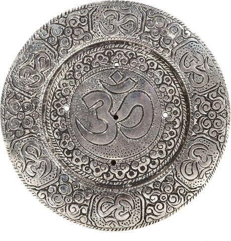 Hosley Tibetan Style Aluminum Incense Sticks Burner for Aromatherapy and Home Ambiance Aged Silver Finish 4.5" Diameter in Kuwait