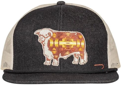 قبعة Lazy J Ranch Apache Hereford Bull Classic Trucker Rope - قبعات ريفية للجنسين قابلة للتعديل in Kuwait