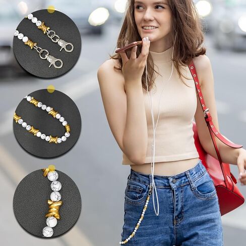 PINKPIN Thorn Bead Pants سلسلة جينز إكسسوار مع مشبك جراد البحر، سلاسل خصر بوهو بانك للجنسين للرجال والنساء in Saudi Arabia