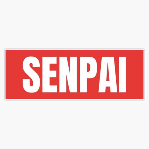 Senpai Anime Sticker Vinyl Waterproof Sticker Decal Car Laptop Wall Window Bumper Sticker 5" in Saudi Arabia