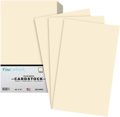 Ivory Menu Legal Size 8.5 x 14 Inches 67 Vellum Bristol Lightweight Card Stock Paper Cover | 1 Ream of 250 Sheets Per Pack in Kuwait