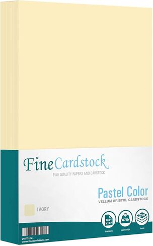 Ivory Menu Legal Size 8.5 x 14 Inches 67 Vellum Bristol Lightweight Card Stock Paper Cover | 1 Ream of 250 Sheets Per Pack in Kuwait