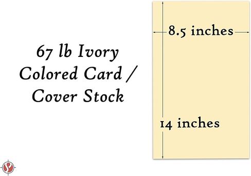 Ivory Menu Legal Size 8.5 x 14 Inches 67 Vellum Bristol Lightweight Card Stock Paper Cover | 1 Ream of 250 Sheets Per Pack in Kuwait