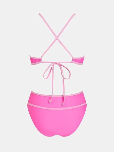 CUPSHE Women's Bikini Sets Two Piece Swimsuit High Waisted Crisscross Tie Back Scoop Neck Adjustable Straps in Saudi Arabia