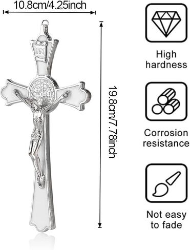 Crucifix, 8 Inch Metal Wall Art for Spiritual Sacred Gift in Saudi Arabia
