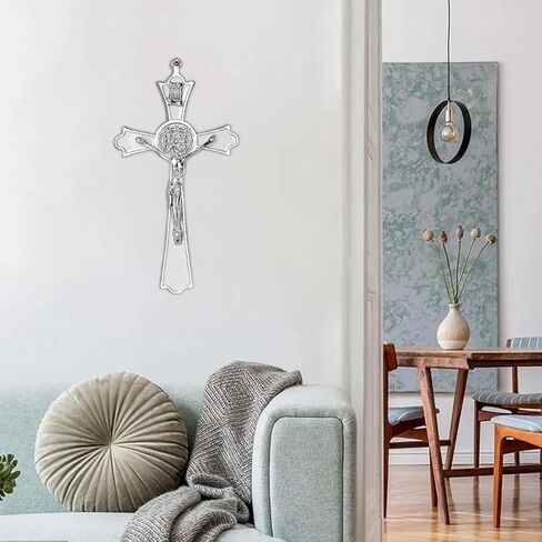 Crucifix, 8 Inch Metal Wall Art for Spiritual Sacred Gift in Saudi Arabia